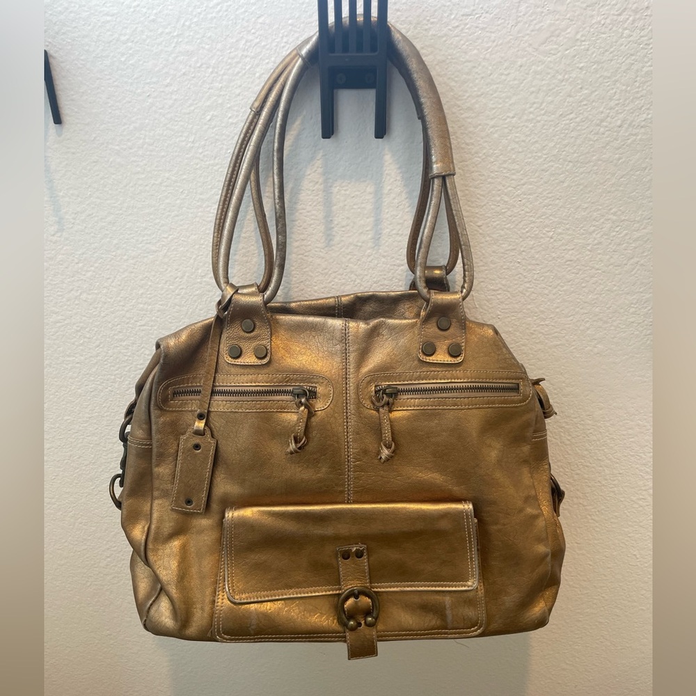 Leather tote bag made in Italy